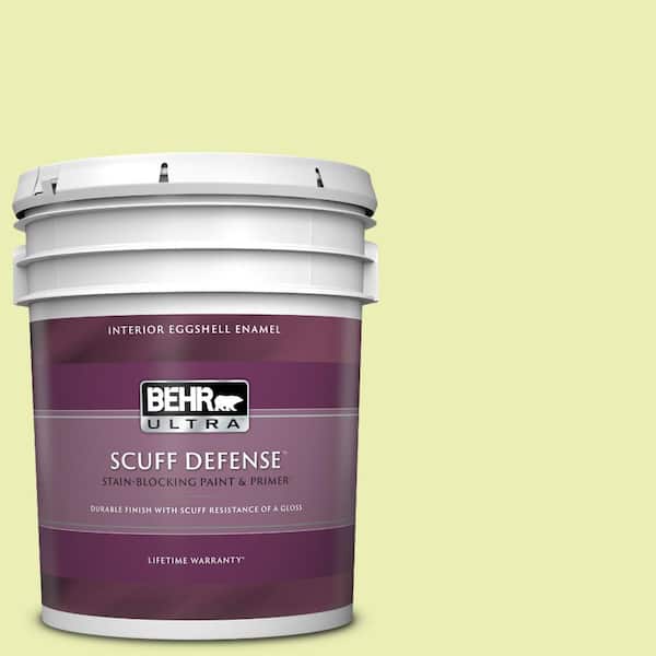 BEHR ULTRA 5 gal. #410A-2 Cabbage Green Extra Durable Eggshell Enamel Interior Paint & Primer