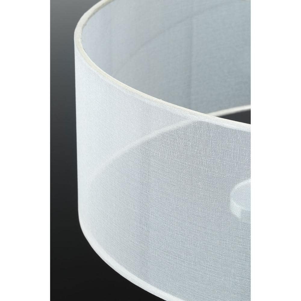 Polished Nickel Glass Drum Semi-Flush Convertible Fixture