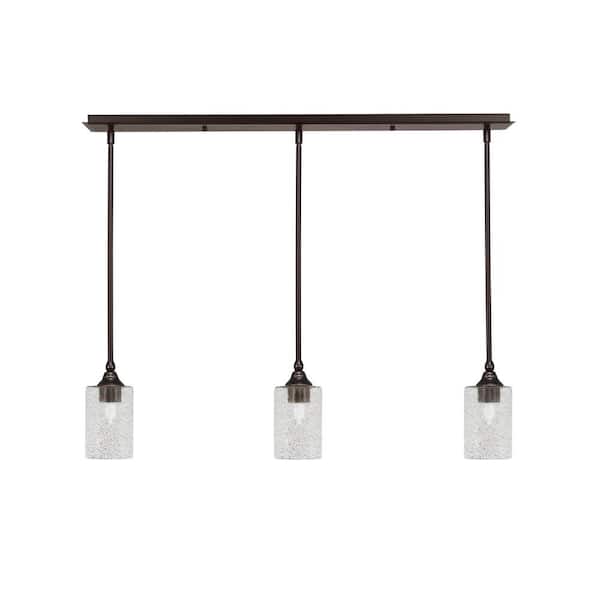 Livingston 100-Watt 3-Light Dark Granite Shaded Pendant Livingston 100-Watt 3-Light Dark Granite Shaded Pendant