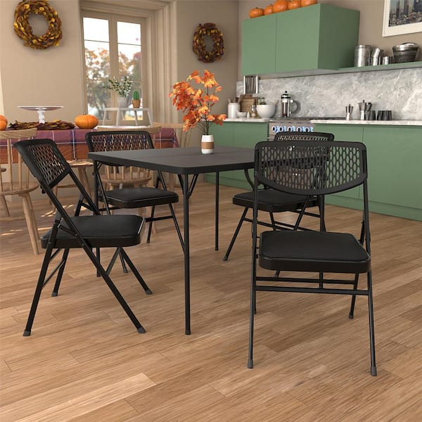 Cosco Ultra Comfort Commercial XL Padded Folding Chair in Black 4 Pack