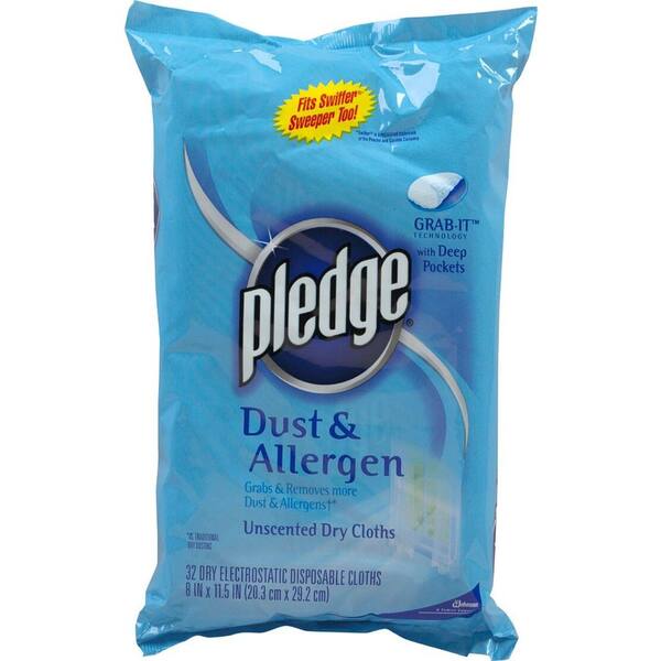 Pledge Dust and Allergen Unscented Dry Cloth Wipes 32-Cloths (6-Pack)