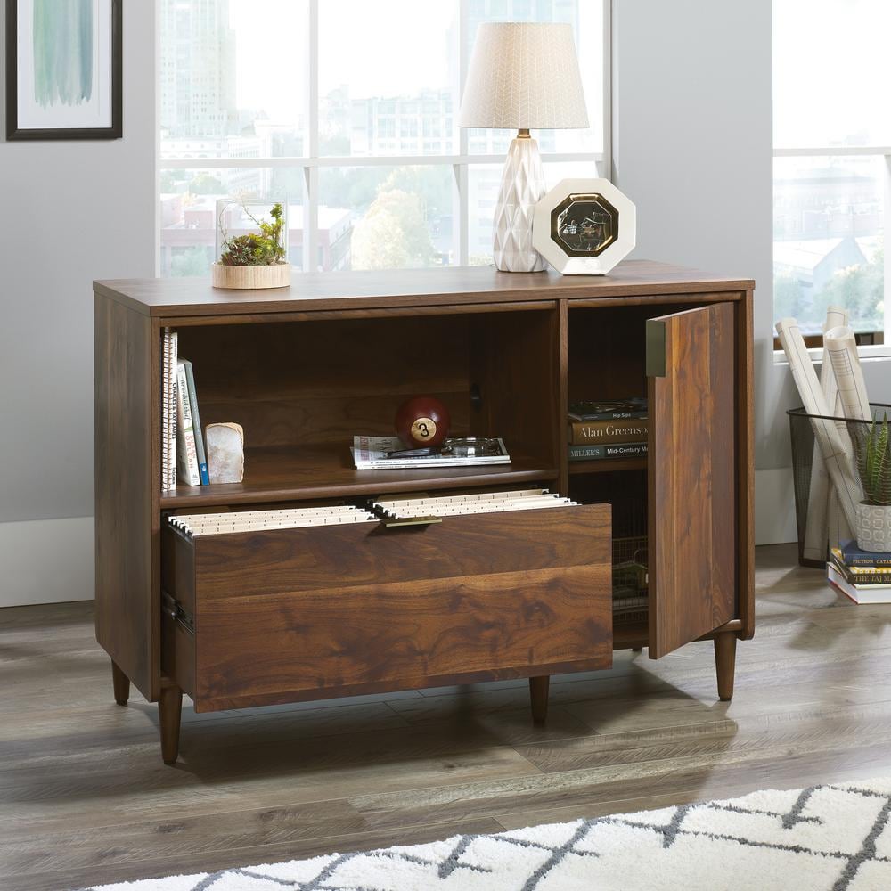 Grand Walnut Mid-Century 44'' TV and Storage Credenza