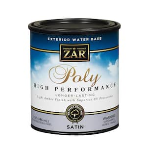 1 qt. Clear Satin Water Base Exterior Polyurethane HP High Performance
