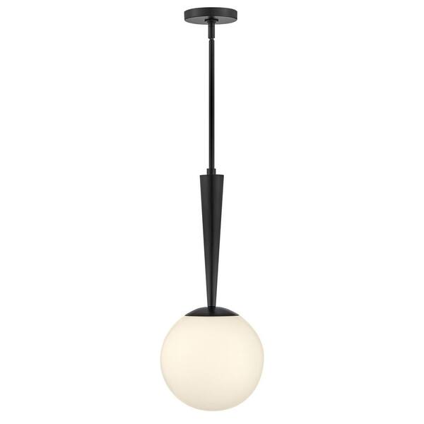 LARK Izzy 1Light Black Globe Pendant Light 83507BK The Home Depot