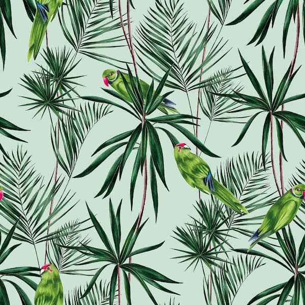 OhPopsi Pebbles Green Mint Paradise Wallpaper