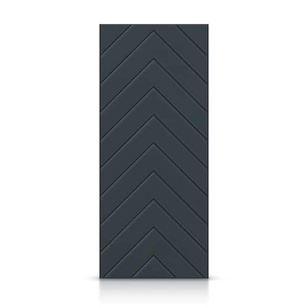 CALHOME 24 in. x 80 in. Hollow Core Charcoal Gray Painted Composite MDF Interior Door Slab