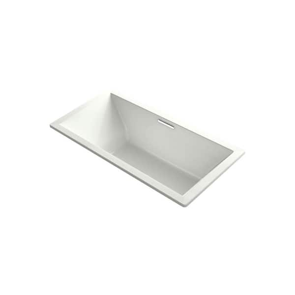KOHLER Underscore 72 in. x 36 in. Rectangular Soaking Bathtub with Center Drain in Dune, VibrAcoustic Bask