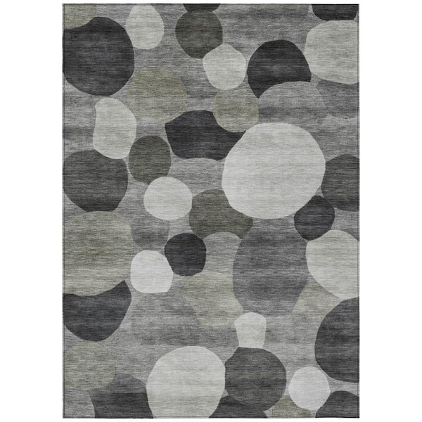 Chantille Machine Washable Indoor/Outdoor Abstract ACN2375 Gray 3 ft. x 4 ft. Area Rug