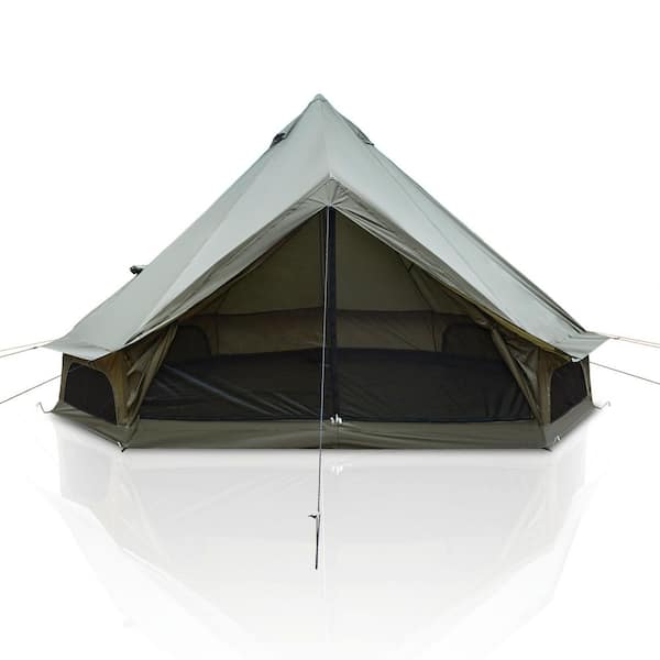 IMAGACFUN 4-Season 8-Person Waterproof Green 13.1 ft. Bell Tent
