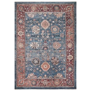 Pandora Collection Alexander Blue 5 ft. x 7 ft. Traditional Area Rug