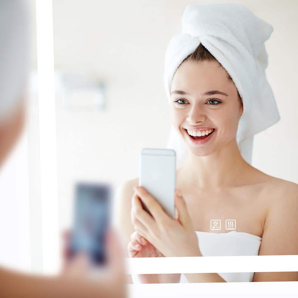 HOMLUX Rectangular Frameless LED Bathroom Vanity Mirror