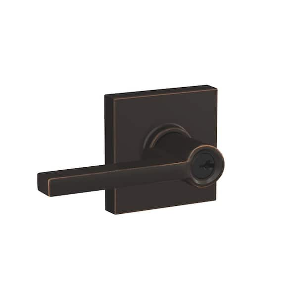 Schlage Custom Latitude Matte Black Combined Interior Door Handle