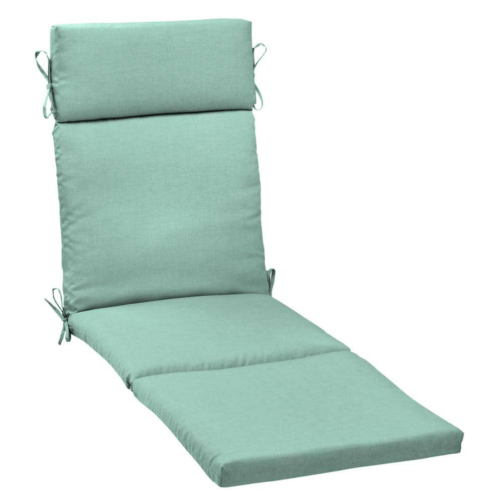 ARDEN SELECTIONS 21 In X 72 In Outdoor Chaise Lounge Cushion In Aqua   Arden Selections Chaise Lounge Cushions Zq0h856b D9z1 64 1000 