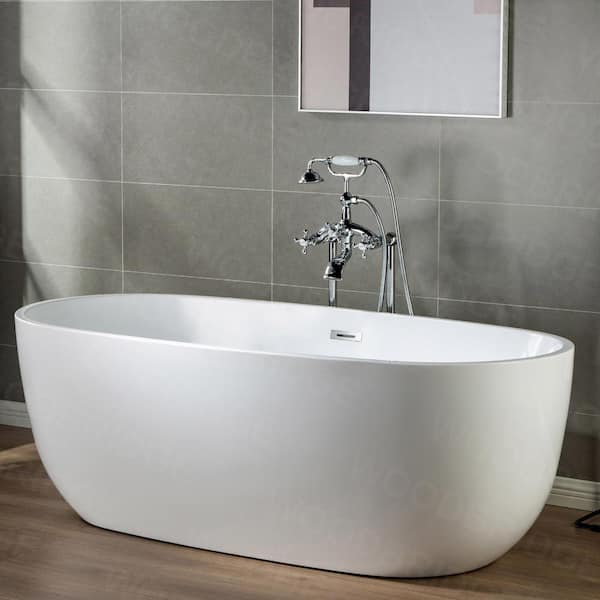Malibu 3-Handle Claw Foot Freestanding Tub Faucet with Hand Shower in Polished Chrome
