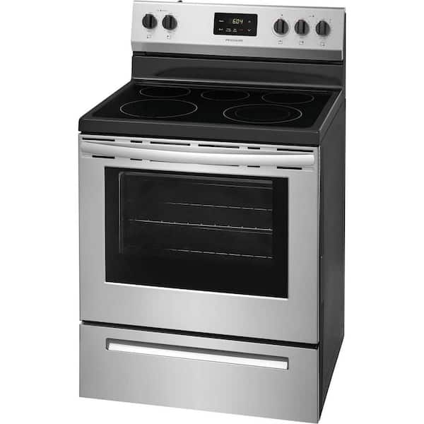 30 in. 5 Burner Element Freestanding Electric Range in Stainless Steel