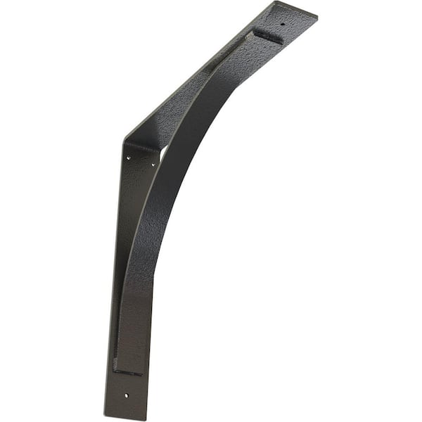 Ekena Millwork 3 in. W x 20 in. H x 20 in. D Hammered Gray Morris Steel Bracket