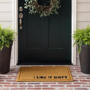Like It Dirty Natural 18 in. x 30 in. Faux Coir Doormat