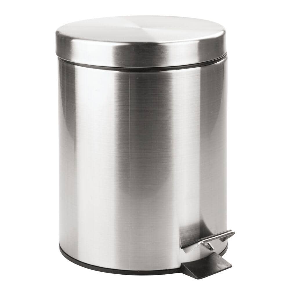 IDESIGN Step Can 5L in Silver 44210 - The Home Depot