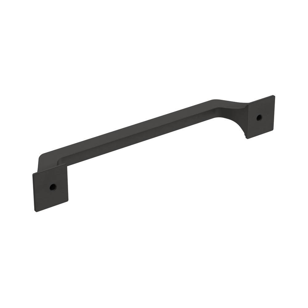 Matte Black Zinc Cabinet Drawer Pull with Mounting Hardware