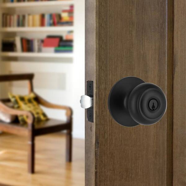 Hartford Matte Black Keyed Entry Door Knob
