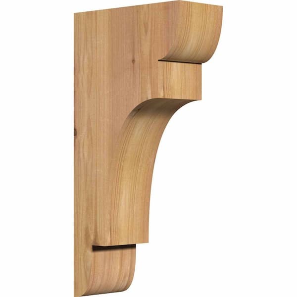 Ekena Millwork 3-1/2 in. x 8 in. x 16 in. Western Red Cedar New Brighton Smooth Corbel