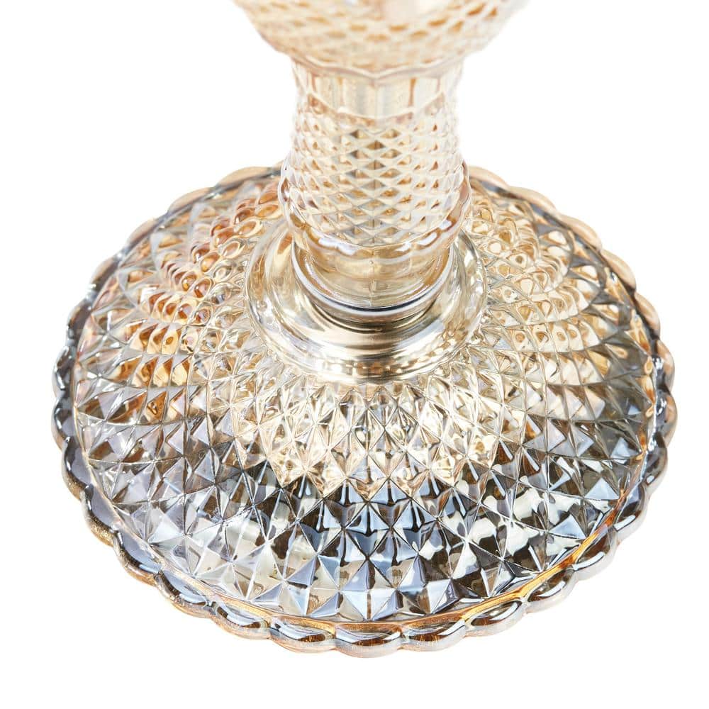 Tegan 24" Champagne Metal and Glass Table Lamp