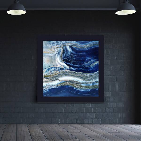 Gallery-Grade Rich Ocean And Timeless Stone Black Framed Acrylic