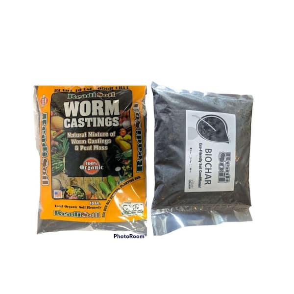10 lb. RS Worm Castings and 5 lb. BC Organic Soil Amendment