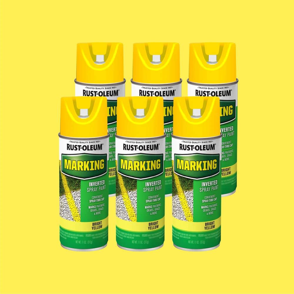 RUST-OLEUM 2348838 Inverted Striping Paint, 18 oz., Yellow, Solvent -Based - New