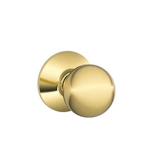 Orbit Series Bright Brass Passage Hall/Closet Door Knob