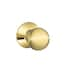 Schlage Orbit Bright Brass Privacy Bed/Bath Door Knob F40 ORB 605 - The ...