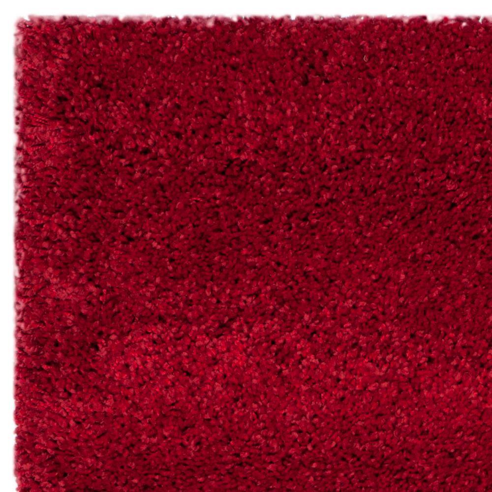 2 ft. x 4 ft. Red Synthetic Shag Area Rug