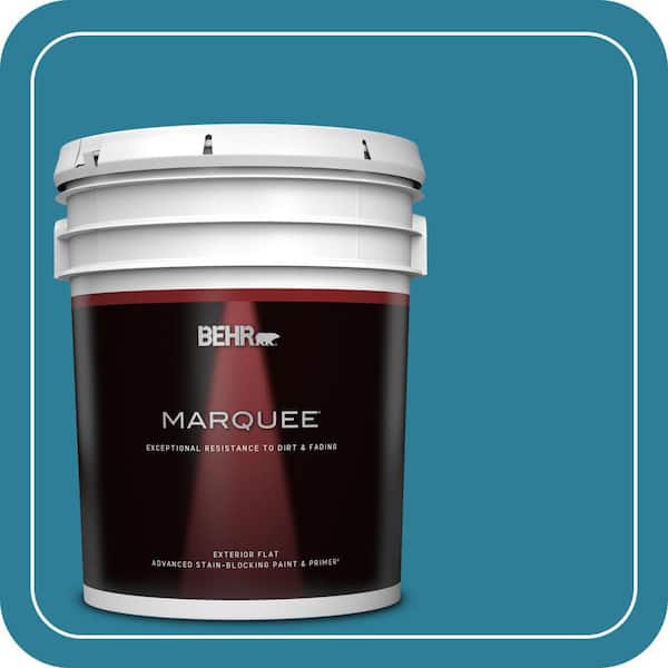 BEHR MARQUEE 5 gal. #M480-6 Valley of Glaciers Flat Exterior Paint & Primer