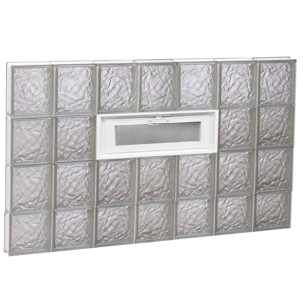 40.25 in. x 29 in. x 3.125 in. Frameless Ice Pattern Vented Glass Block Window price history on PriceWatchPro