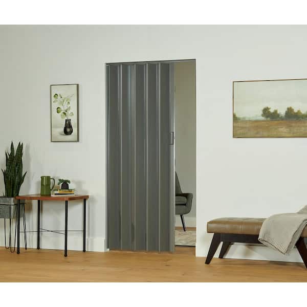 Spectrum Elite 48 in. W. x 80 in. City Grey Vinyl Accordion Door