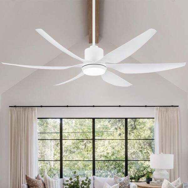 Breezary Aurora 66 in. Integrated LED Indoor White Ceiling Fans 