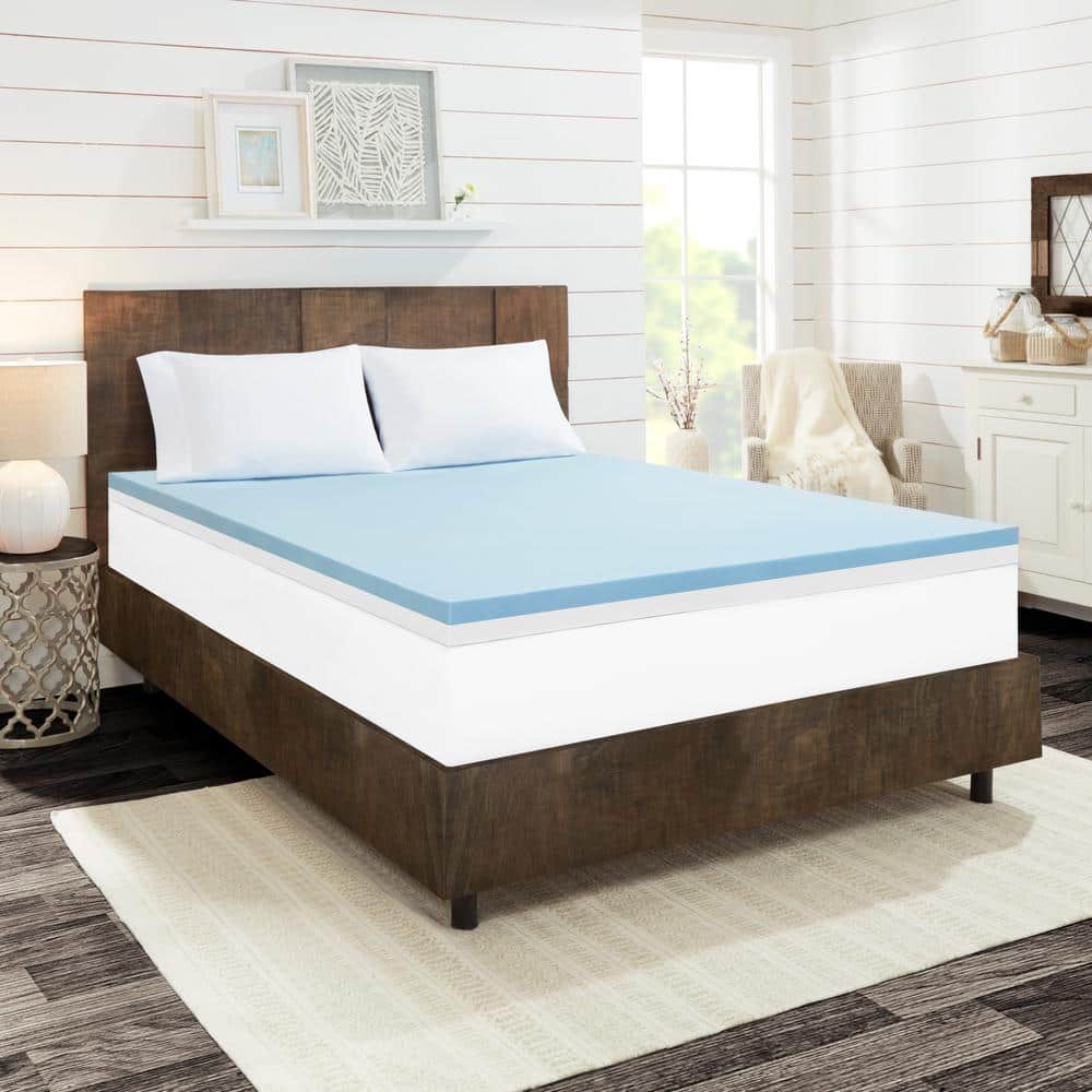 Dream Serenity ComfortDuo 4 in. King Customizable Memory Foam Mattress Topper