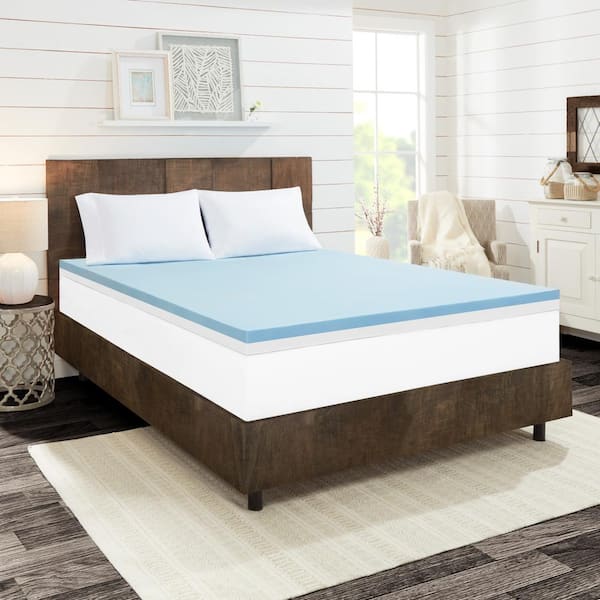 Dream Serenity ComfortDuo 4 in. King Customizable Memory Foam Mattress Topper