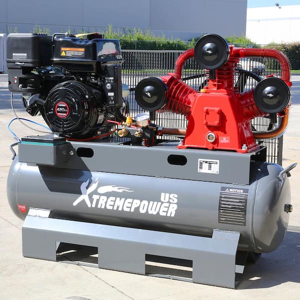 XtremepowerUS 30 Gal. 125 PSI Maximum Pressure Heavy-Duty 13HP Gas Engine Piston Air Compressor