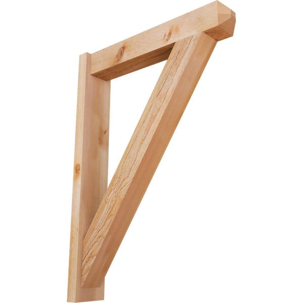 Ekena Millwork 6 in. x 42 in. x 30 in. Traditional Craftsman Rough Sawn Western Red Cedar Outlooker