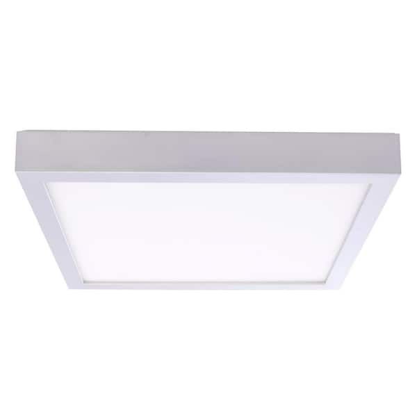 Bulbrite 20-Watt Silver Integrated LED 9 in. Ceiling Flush Mount