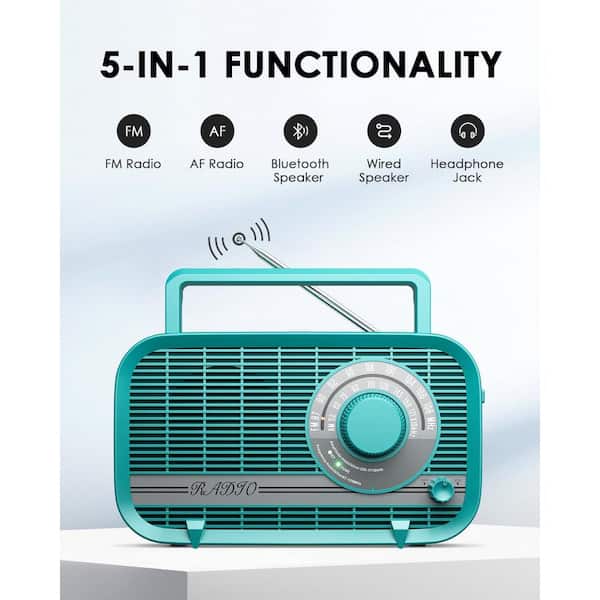 Tendak F Retro Radio It Bluetooth 5.1, Nostalgie Radio Klein It 1000Ah Wiederaufladbare