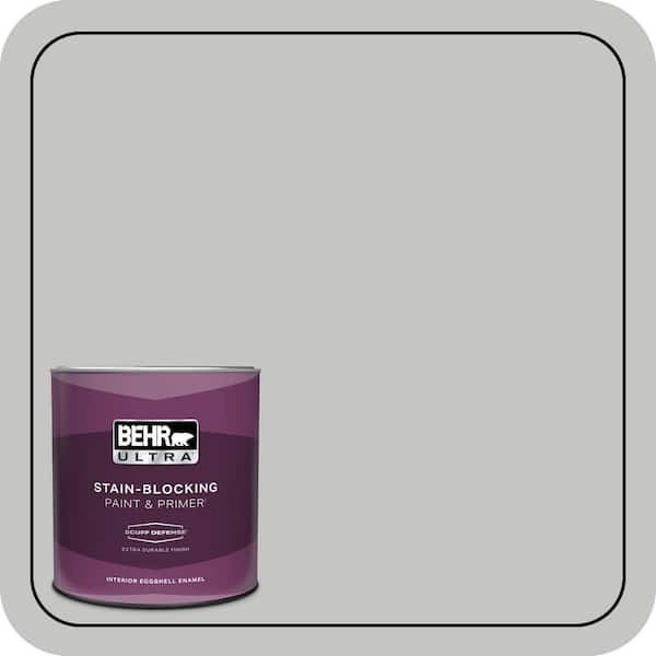 BEHR ULTRA 1 qt. #N520-2 Silver Bullet Extra Durable Eggshell Enamel Interior Paint & Primer