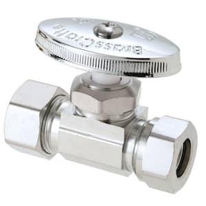 1/2 in. Compression Inlet x 7/16 in. and 1/2 in. Slip Joint Outlet Multi-Turn Straight Valve