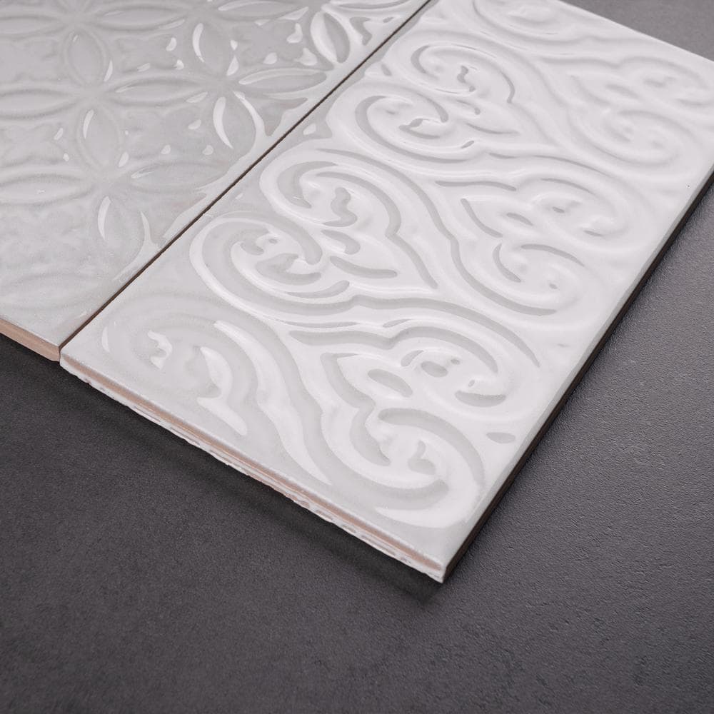 Blanco White Polished Ceramic Subway Wall Tile 5x10