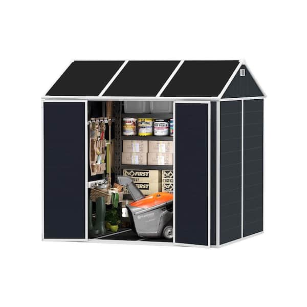 8 ft. x 7 ft. Outdoor Resin Shed with 2-Window and Double-Door