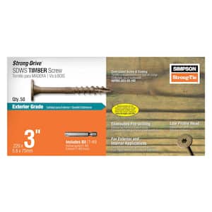0.220 in. x 3 in. T40, Washer Head, Strong-Drive SDWS Timber Screw, Exterior Grade (50-Pack)