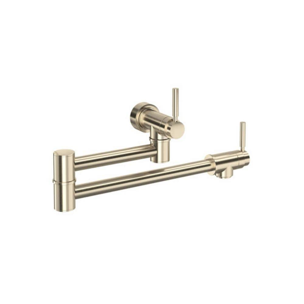 ROHL Holborn Wall Mount Pot Filler in Satin Nickel U.4899LS-STN-2 The  Home Depot