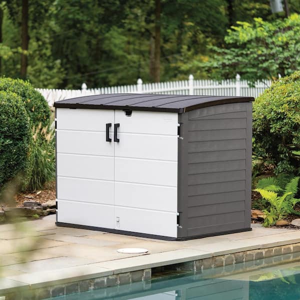 Suncast 4 ft. x 2 ft. Plastic Horizontal Storage Shed with Floor Kit Suncast 4 ft. x 2 ft. Plastic Horizontal Storage Shed with Floor Kit