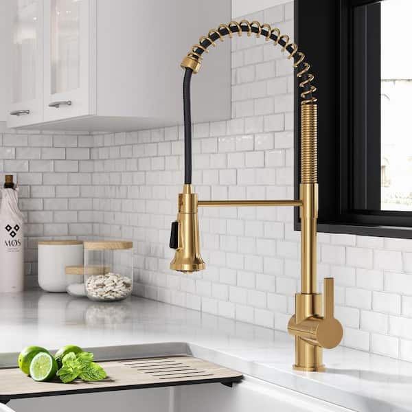 Brushed Brass Kraus Pull Down Kitchen Faucets Kpf 1691bb 64 600 